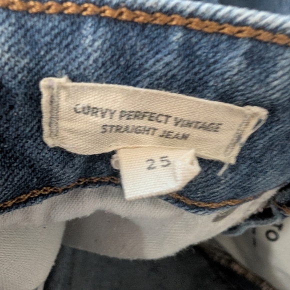 Madewell Curvy Perfect Vintage Straight Jean Size 25 NWT Hourglass Fit - Picture 12 of 14